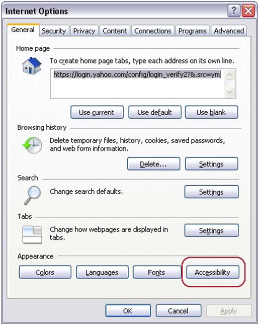 Image of larger in Internet Explorer